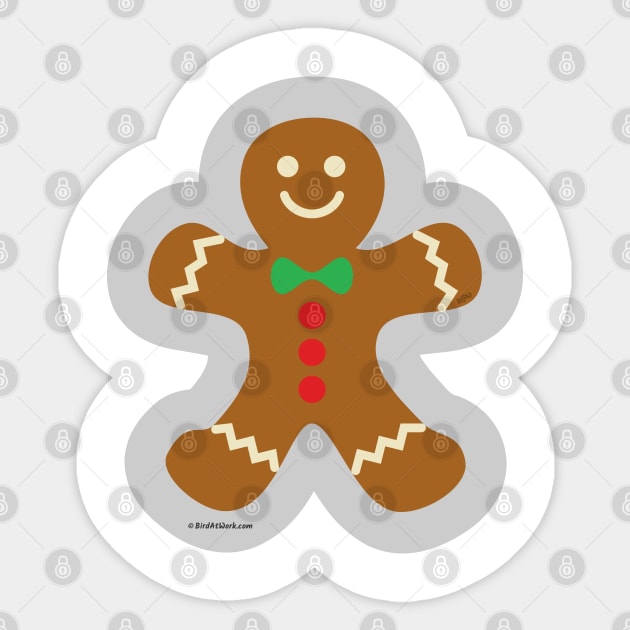 Gingerbread Man Making The Angel In The Snow Sticker by BirdAtWork